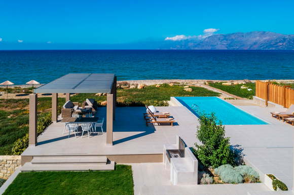 Strandvilla-Ferienvilla am Meer-Pool-Griechenland-Kreta-Kissamos