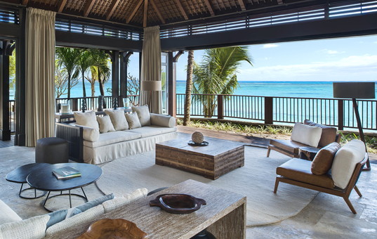 Indischer Ozean - MAURITIUS - Süd-Westküste, Le Morne Peninsula - The St. Regis Villa Mauritius - lounge with sea views