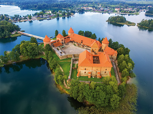 Wasserschloss Trakai in Litauen