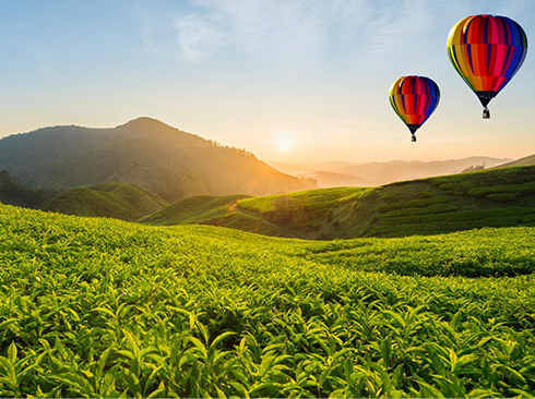 Ballonflug über Sri Lanka